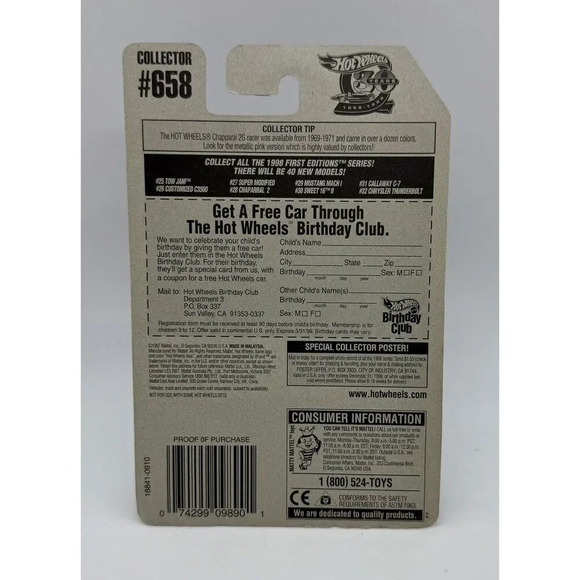 Tow Jam‎ 658 Mattel Hot Wheels 1998 First Editions #25 Of 40 Red - Picture 3 of 3